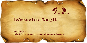 Ivánkovics Margit névjegykártya