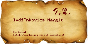 Ivánkovics Margit névjegykártya